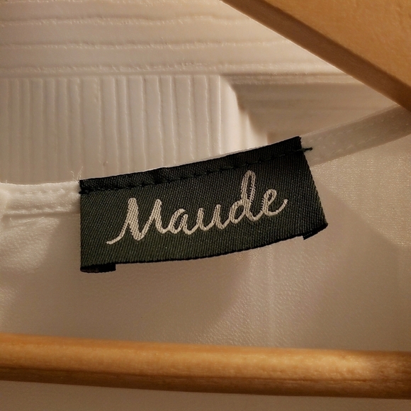 Maude blouse off-white lace detail epaulets peplum - Picture 3 of 14